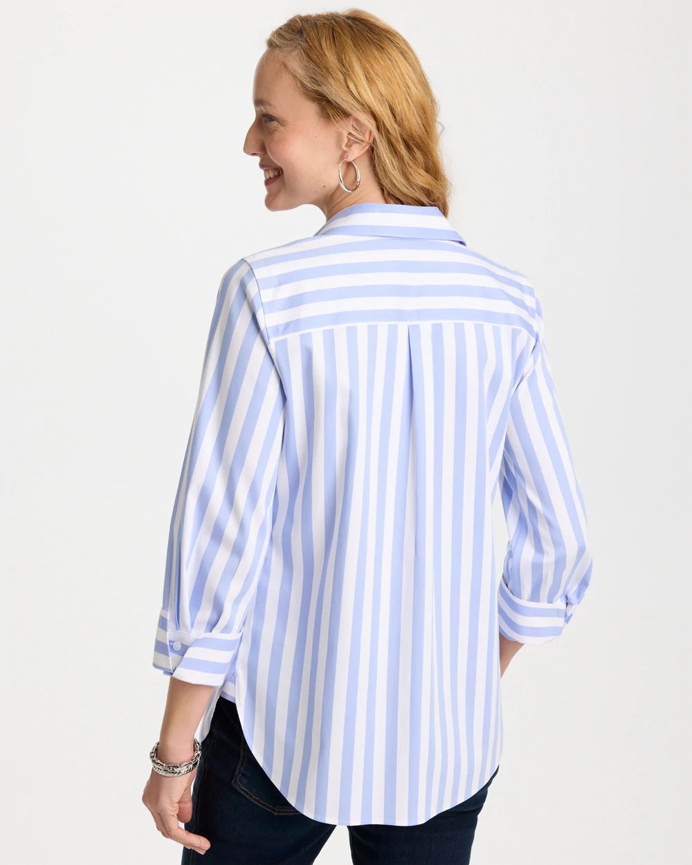 No Iron™ Striped Stretch Shirt | Chico's